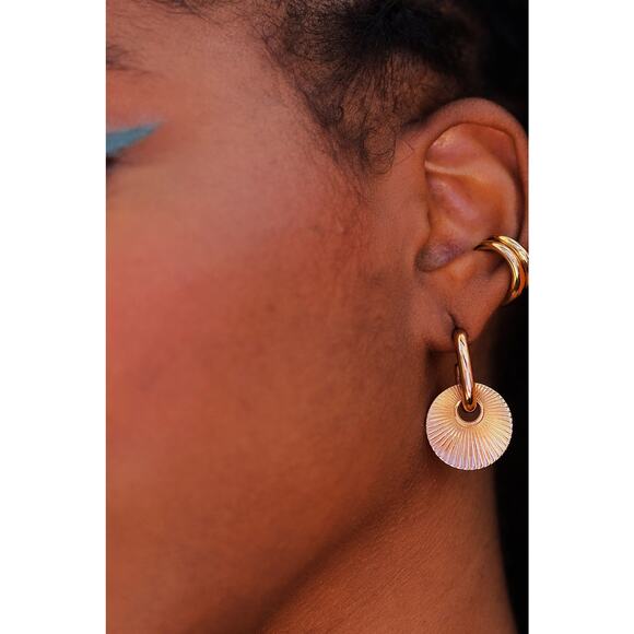 Soko Jua Capsule Hoop Earrings - One Size - Gold - Picture 3 of 5